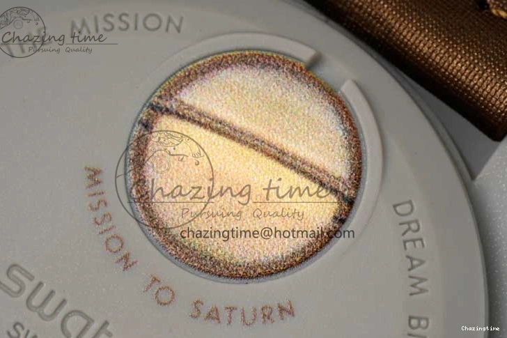 0309 Speedmaster Misson To Saturn 1:1 Best Edition Beige Dial On Nylon Strap Quartz Casual 7861